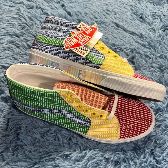 VANS SK8 Mid LGBTQIA+ Pride Sneakers Size 12 Mens Colorful Outdoor Skate - Picture 8 of 9